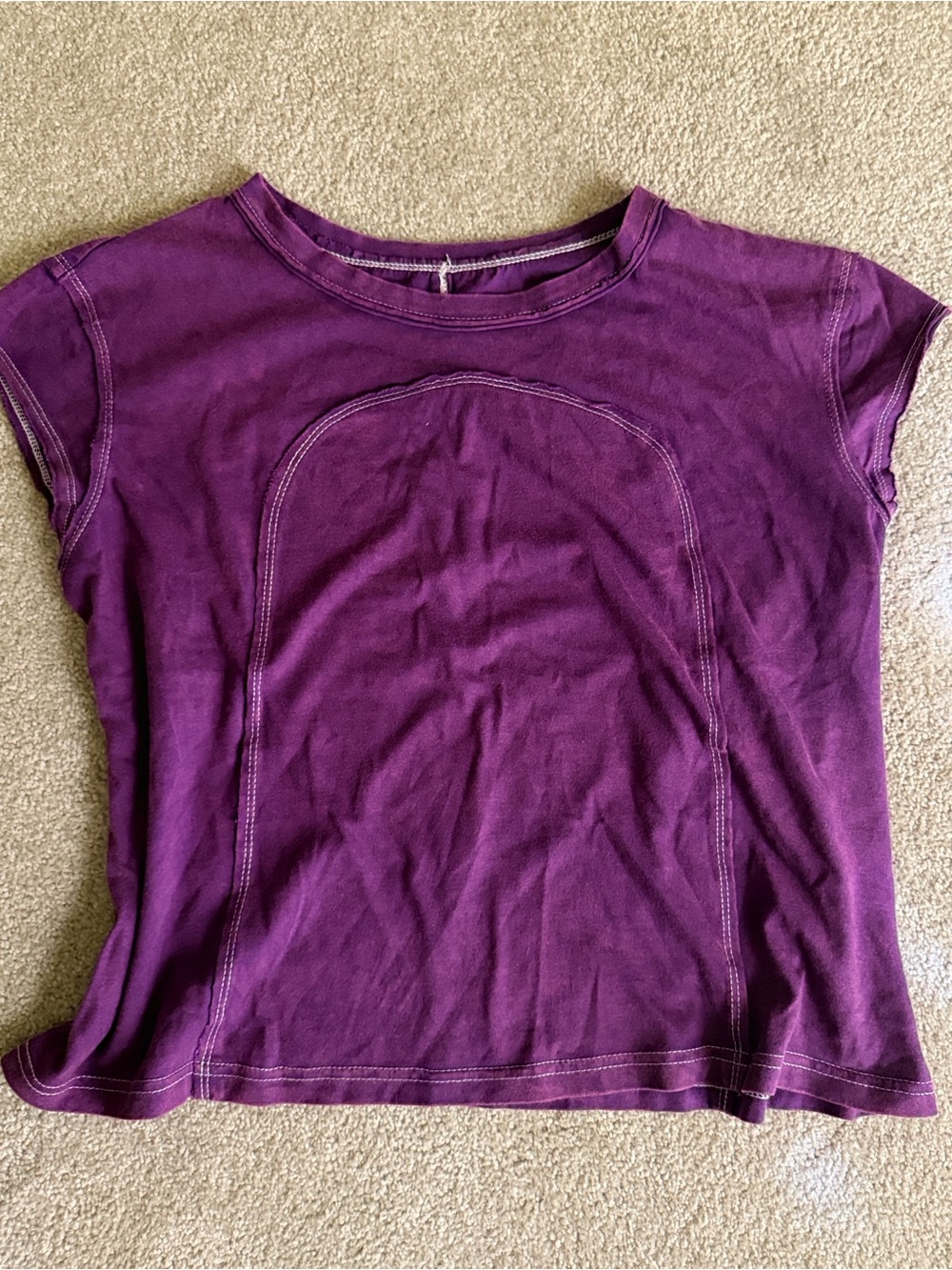 SHEIN Purple Short Sleeve Crewneck Tee